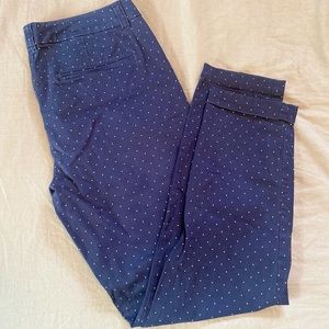 Blue poka dot pants